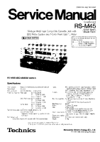 Technics - RSM-45 - Service manual 